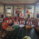 In support of the Atonement Fast led by Pawan Kalyan, Janasena leaders conducted a bhajan program at the Sri Venkateswara Temple in Ungaradametta.