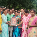 MLA Toyaka Jagadeeshwari attended the Sri Bondi Durga Dasara festival in T.K. Jammu village, performing special prayers along with local leaders and villagers.