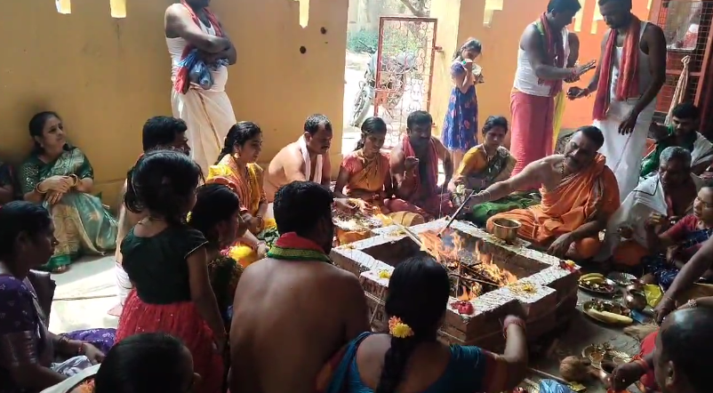 The 20th anniversary of Durga Mata Utsav Committee features the Maha Chandi Homam, bringing blessings and prosperity to the village.