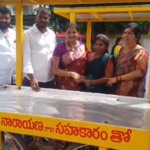 On Vijayadashami, Minister Narayana and his wife brought joy to underprivileged families by distributing pushcarts and tricycles to small traders and differently-abled individuals.
