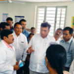 Telangana IT Minister Sridhar Babu visited students from Kasturba Gandhi School receiving treatment at Peddapalli District Hospital.
