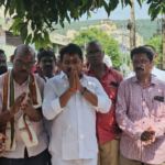 Foundation laid for a new CC drain in Seetarama Raju Nagar, addressing long-standing drainage issues and improving sanitation, supported by local leaders.