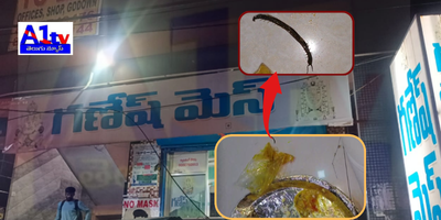 A poisonous creature was found in the sambar at Ganesh Mess in Nellore's Brindavanam area, raising concerns among customers about food safety.