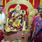 Presentation of Silver Veena and Crown to Goddess