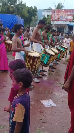 During the Navaratri celebrations, the residents of Pedda Shankarlapudi organized a grand procession for Kanaka Durga Devi, seeking blessings for the village's prosperity.