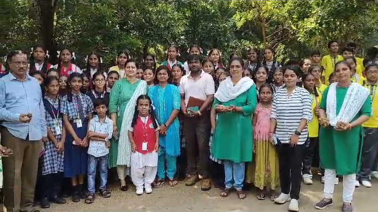 Indira Gandhi Zoological Park's curator, Nandini Salari, emphasized environmental conservation through seed ball preparation, urging students to live sustainably.