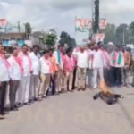 In Kamareddy, BRS party leaders burned an effigy demanding immediate financial support for farmers under the Raitu Bharosa scheme, criticizing the Congress government.
