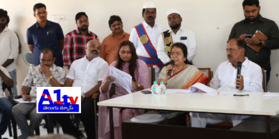 Mayor Gundu Sudharani and local MLA Revuri Prakash Reddy review the progress of development works and issues in Parkal’s JWMC divisions 15, 16, and 17.