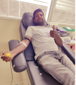 Santosh Reddy's prompt blood donation for a surgery demonstrates the spirit of humanity, inspiring youth towards blood donation.