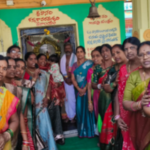A special pooja and decoration ceremony was performed at the Sri Vasavi Kanyakaparameshwari Temple in Gajwel. Arya Vaishya women led a group recitation followed by prasadam distribution.
