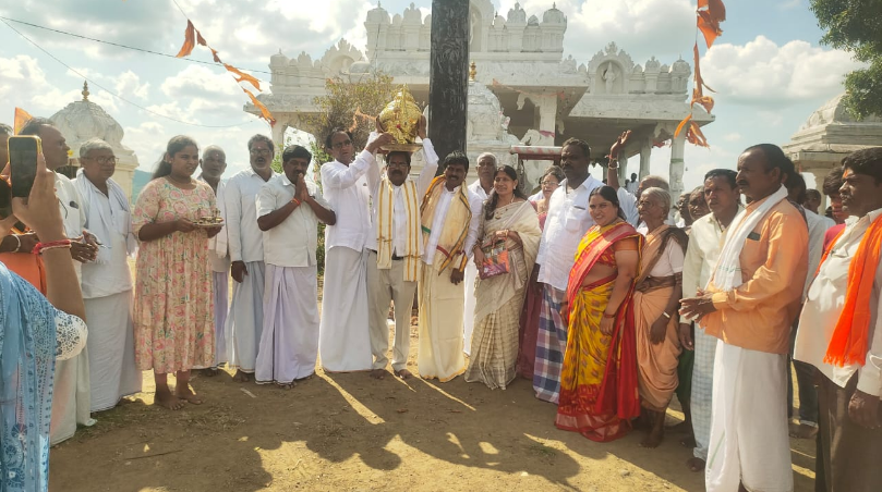 Village head Mohan Reddy celebrated Dasara with special pujas to Lord Lakshmi Venkateswara, marking the triumph over evil and fostering community spirit.