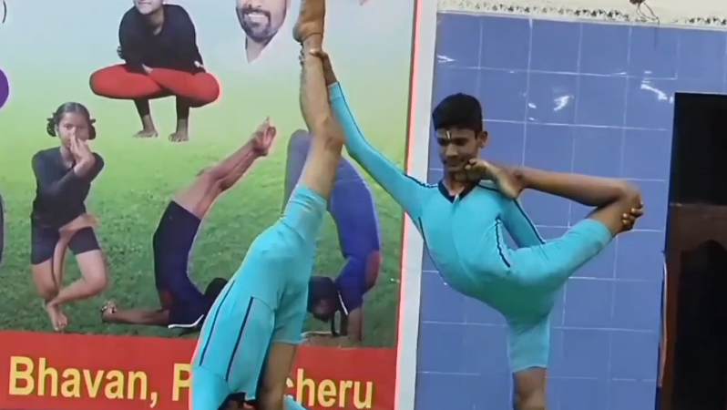 Students from the District High School in Reddipet Thanda won gold medals at the state-level yoga competition and qualified for national-level events.
