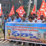 CPM leaders demand the government stop installing smart meters and roll back the true-up charges, calling it a burden on the public. They held a protest at the Yedcherla Substation.