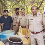A raid was conducted in Chintalapudi Mandal, where 1400 liters of illicit liquor and 40 liters of illicit arrack were seized. The suspects were arrested