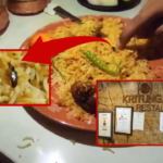 Cockroach in Biryani at LB Nagar Restaurant. Elbinagar's KRITUNGA restaurant, customer Sandeep found a Cockroach in his biryani, leading to shock and surprise.