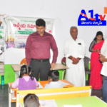 Palnadu Collector Arun Babu inspects Peddireddy primary school and Anganwadi center, reviews mid-day meals and teaching standards.