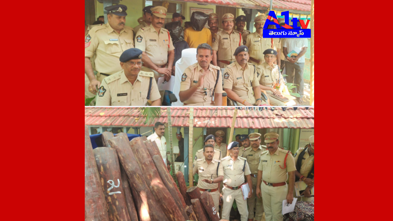 Police seized 1201 kg red sandalwood worth ₹4.5 crore near Kaja Toll Gate. Tamil Nadu smugglers arrested; further investigation underway.