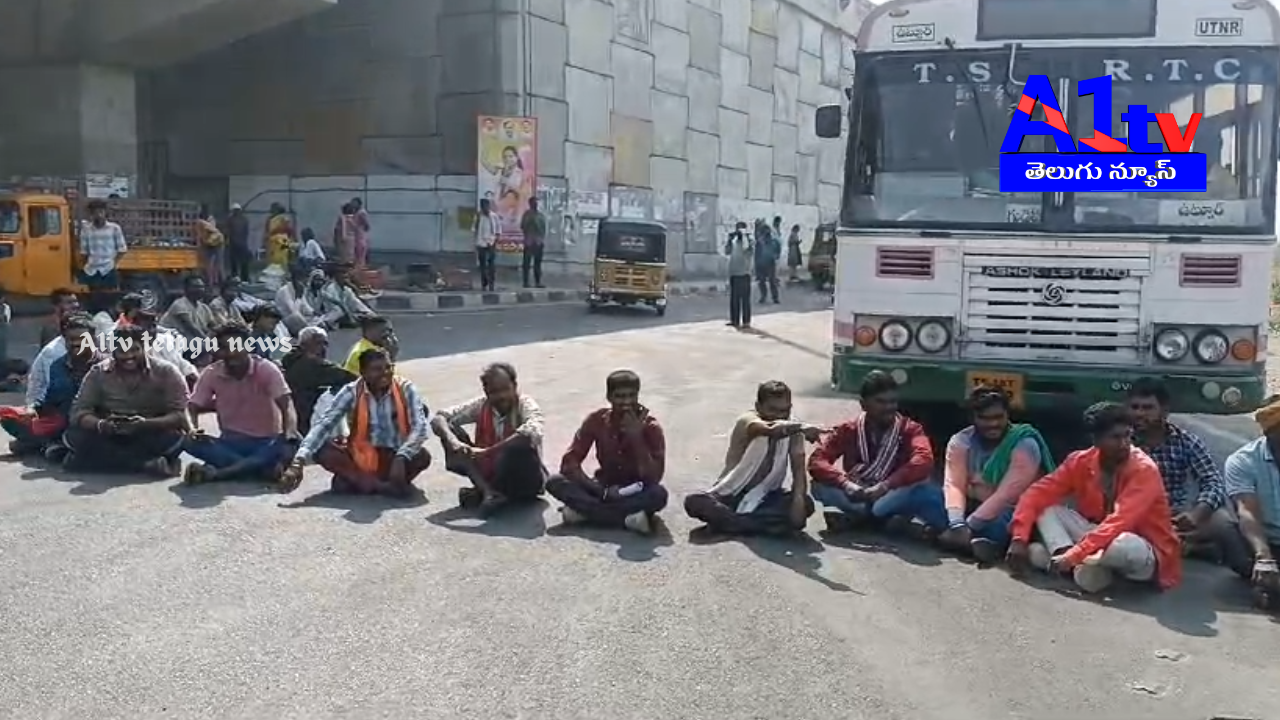 Farmers in Asifabad district are protesting at Adilabad X Road demanding the purchase of cotton. They seek immediate unloading of cotton from trucks and relief from extra charges.