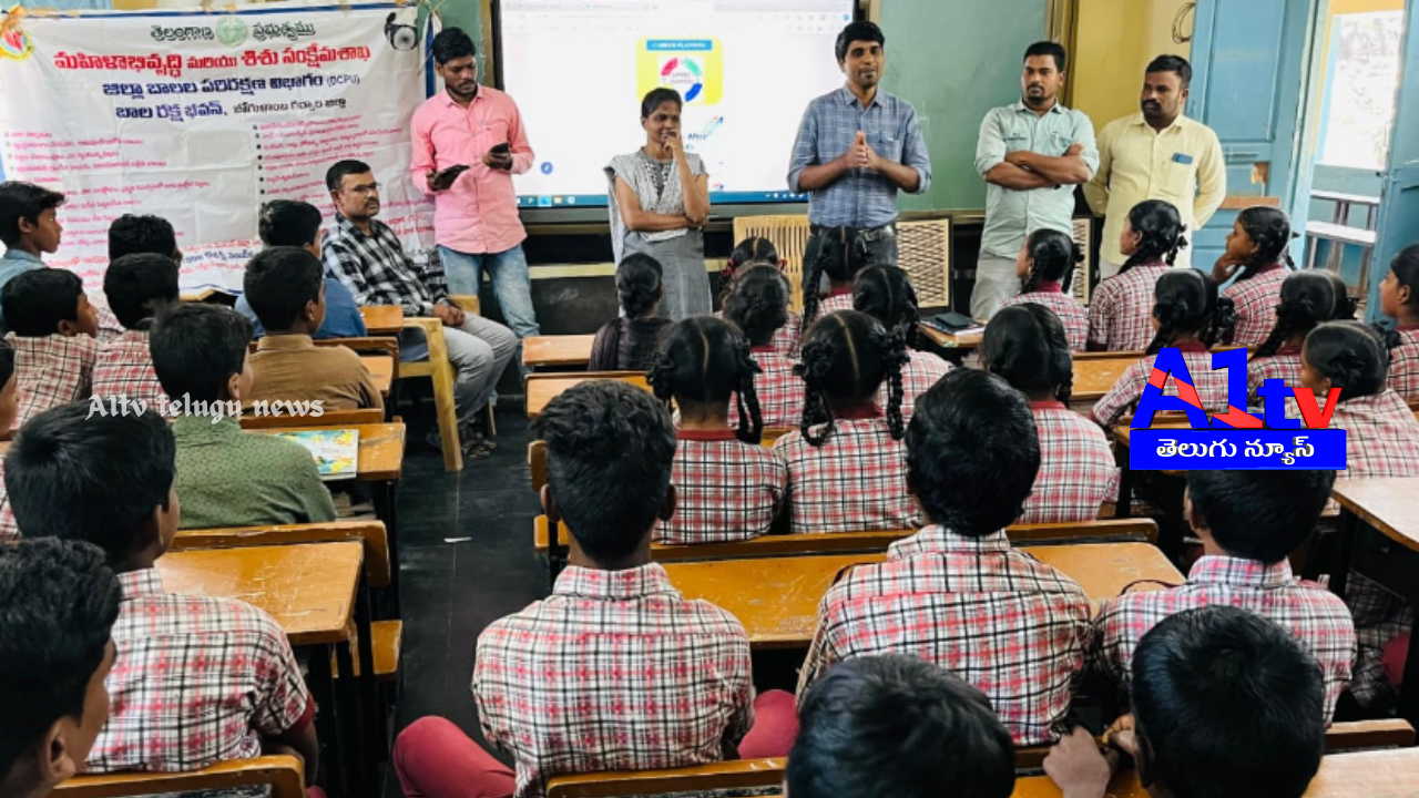 District employment officer Priyanka inspected KT Doddi school, reviewed education & mid-day meals, and advised students on exam success.