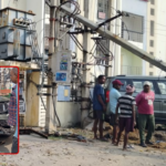 A car crashed into an electric pole after losing control in Tirupati. The incident did not result in any casualties, and repairs are underway by the electricity department.