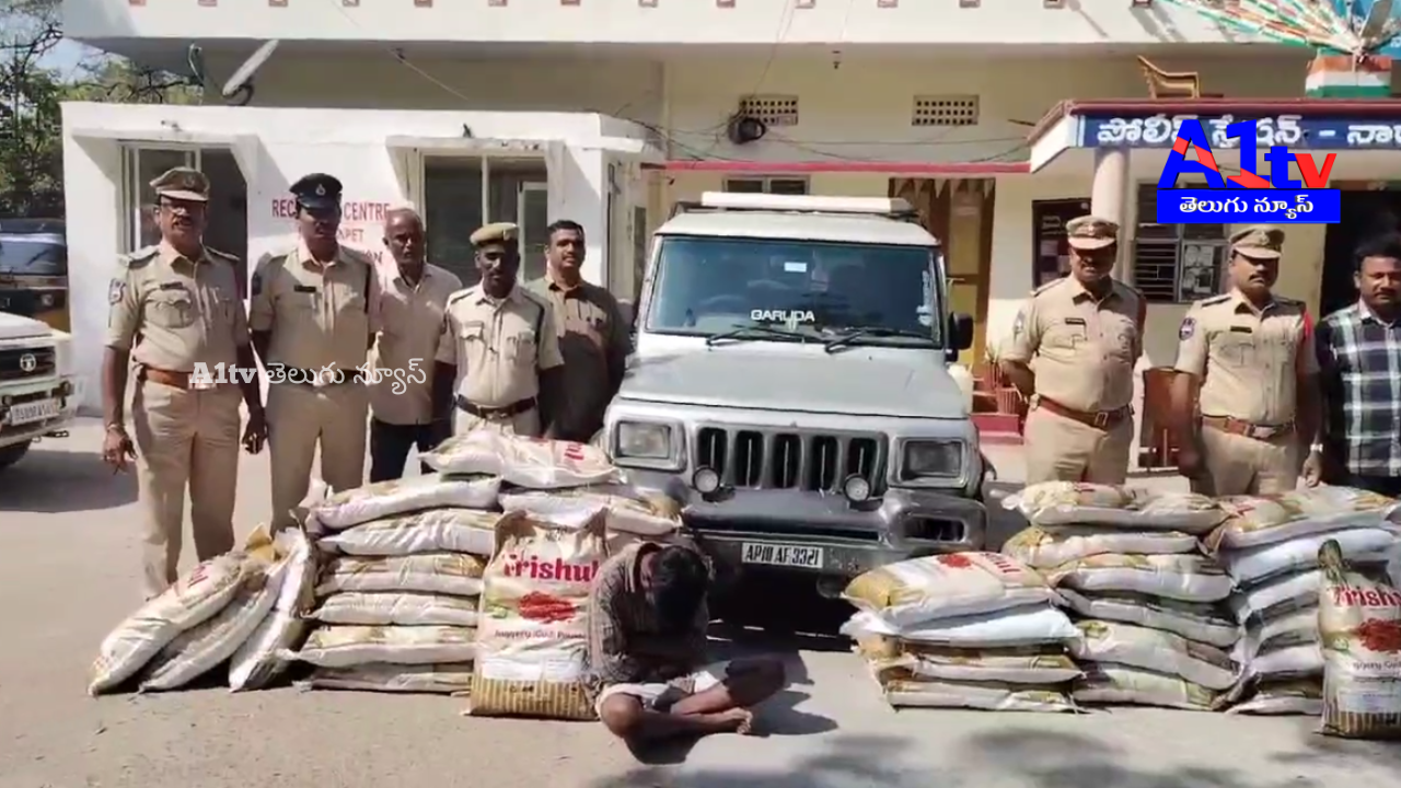 1,140 quintals of black jaggery illegally transported from Karnataka to Mahbubnagar seized in Narayanpet. Three people booked.