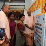 Nara Bhuvaneshwari visited Akshaya Patra's kitchen in Mangalagiri and highlighted the midday meal program's importance. Inaugurated rice cleaning machine.