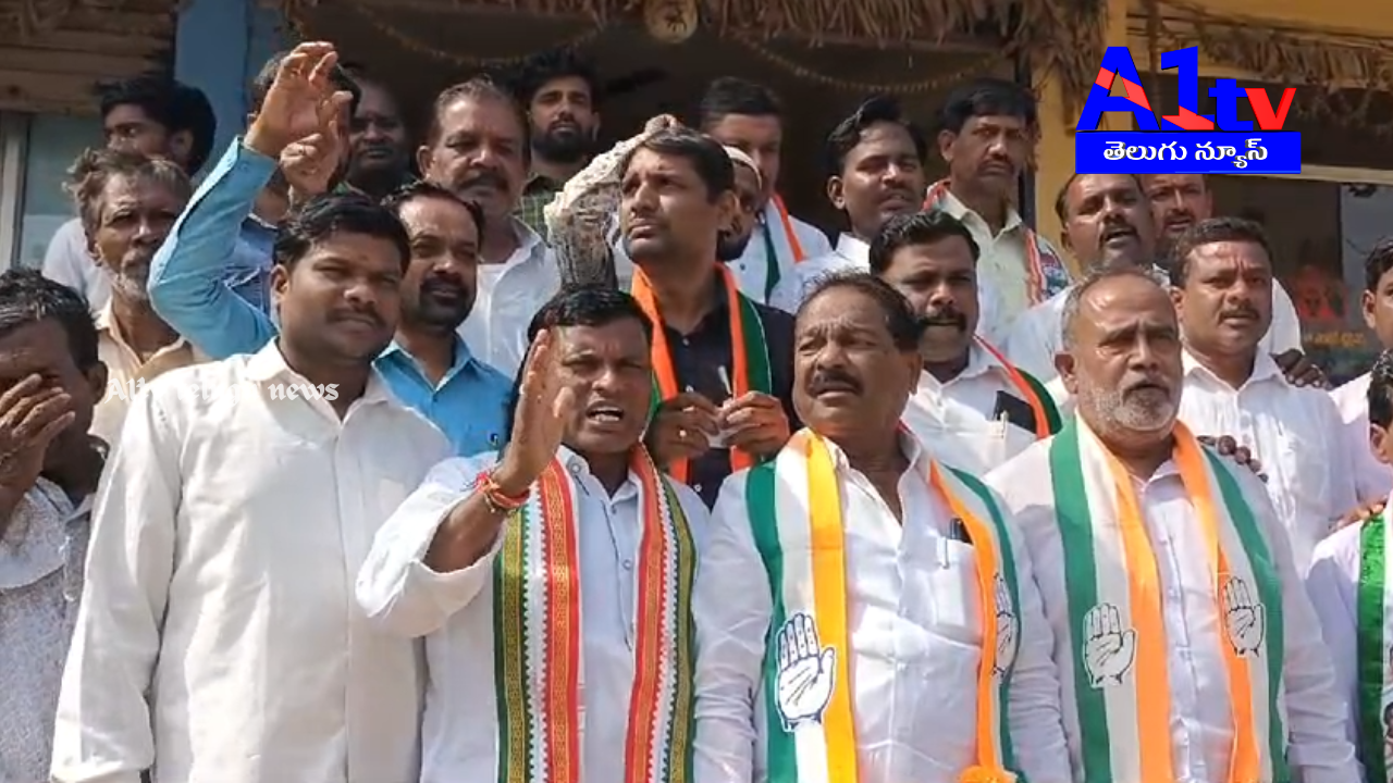 Dubakka MLA Kotha Prabhakar Reddy faced protests in Narsing Mandal as Congress leaders opposed his foundation stone-laying, crediting funds to Minister Konda Surekha.
