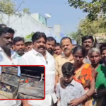 A poor family suffered losses due to a gas explosion in Adoni. YSRCP leader Chandrakant Reddy visited the victims and urged for assistance.