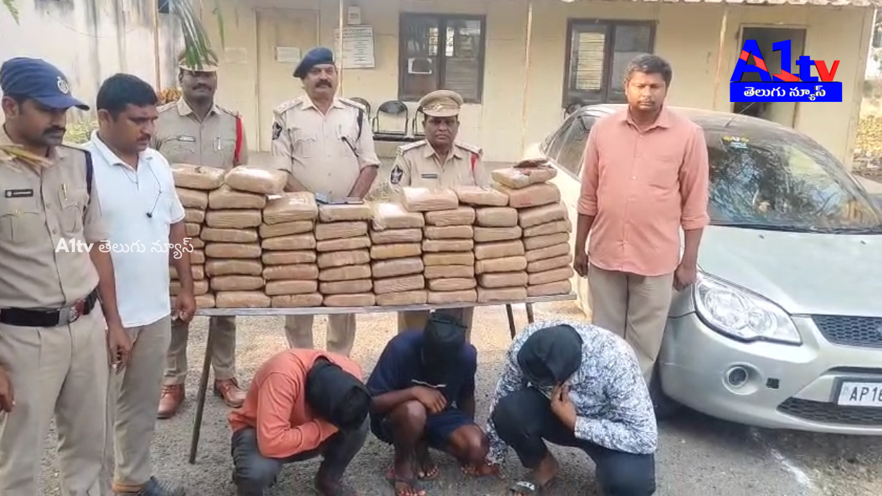 Police seized 122 kg of ganja worth ₹6.10 lakh at Nathavaram, arrested three suspects, and are searching for two absconding accused.