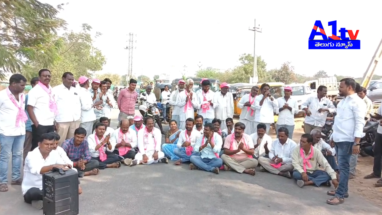 Former MLA Bhupal Reddy led a protest for road construction in Narayankhed; police arrested and shifted him to the station.