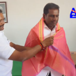 Dr. Anjaneya Goud receives a grand welcome in Erravalli during his visit to Gadwal weddings. He discussed local issues and public concerns.
