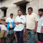 Jana Sena leader Rajana Veera Suryachandra provided 50 kg of rice and essentials to a fire accident-affected family.