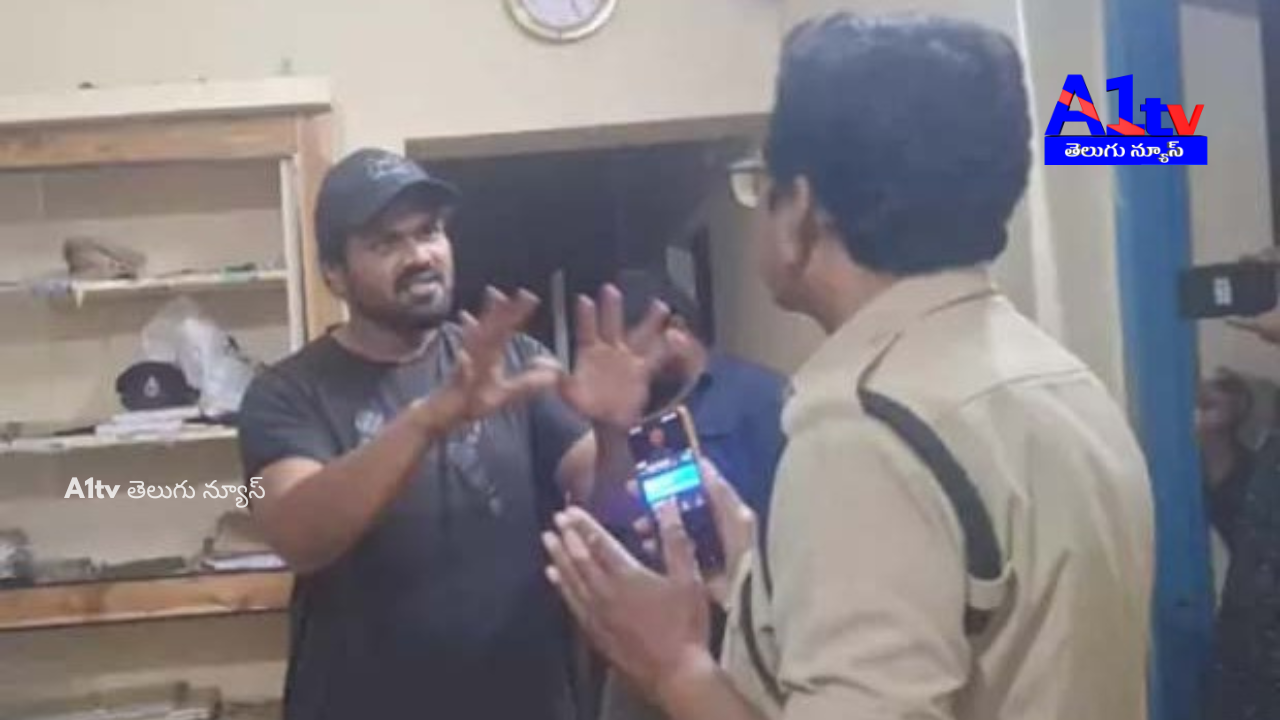 Manchu Manoj protested outside a police station in Tirupati, expressing frustration over difficulties faced while fighting for students' rights.