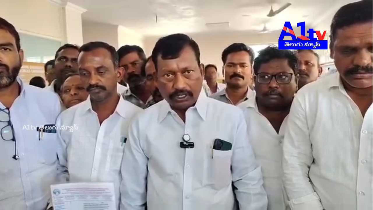 Narasaraopet Irrigation employees protest against SE, EE, alleging political pressure and harassment.