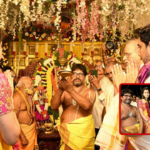 Nara Lokesh and his wife attended the Mangalagiri Narasimha Kalyanam and offered silk robes.
