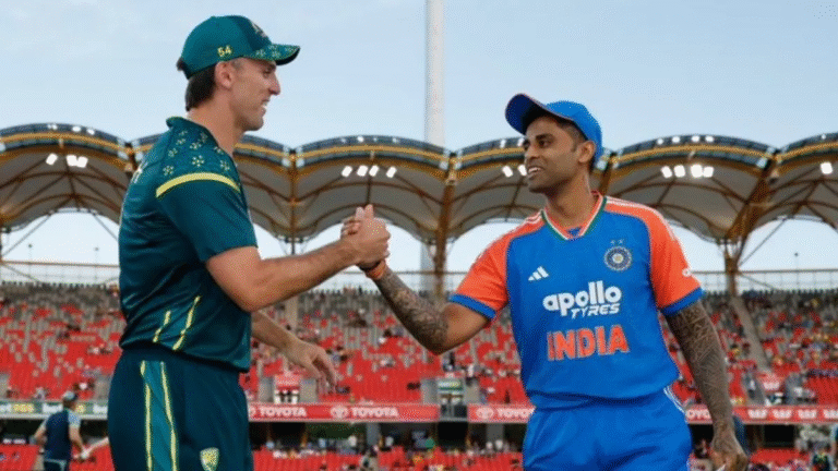 IND vs AUS: గోల్డ్‌కోస్ట్‌ టీ20లో తడబడిన భారత్ – ఆస్ట్రేలియాకు 168 పరుగుల లక్ష్యం