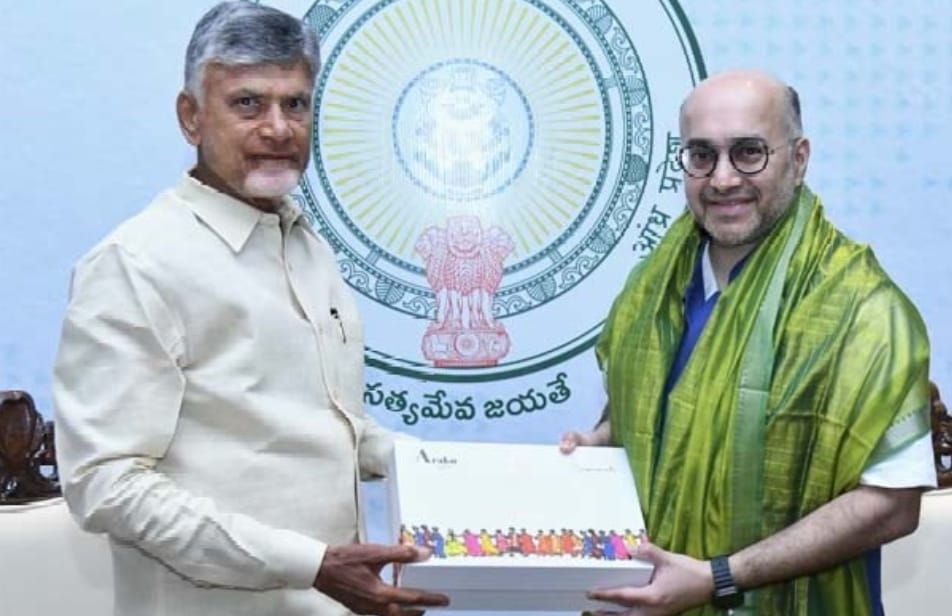 Bharat Forge Vice Chairman Amit Kalyani meeting Andhra Pradesh CM Chandrababu Naidu in Visakhapatnam