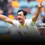 Mitchell Starc celebrates after taking 7 wickets against England in Ashes 2025