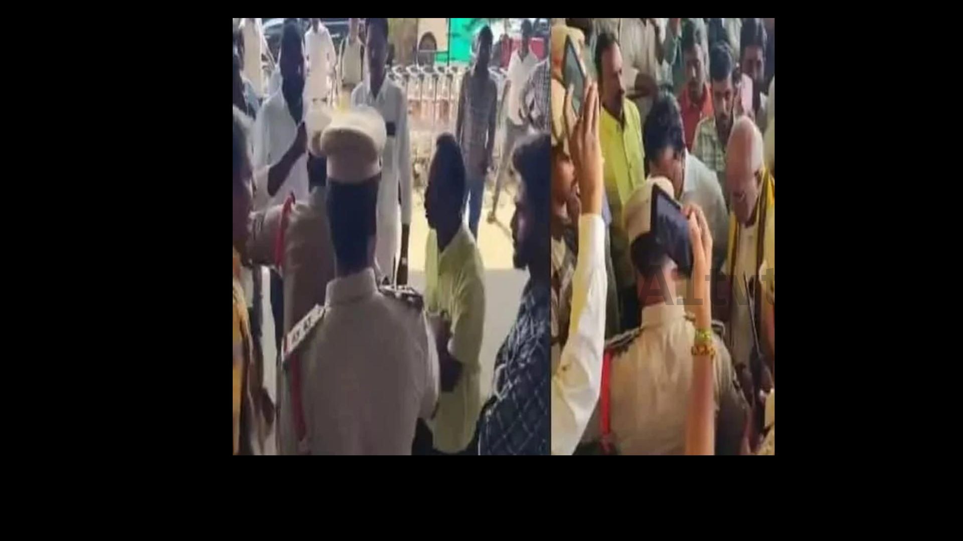 Police controlling tension during Pawan Kalyan’s visit at Madhurapudi Airport