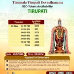 Tirupati SSD tokens distribution locations and Srivari Mettu darshan tokens