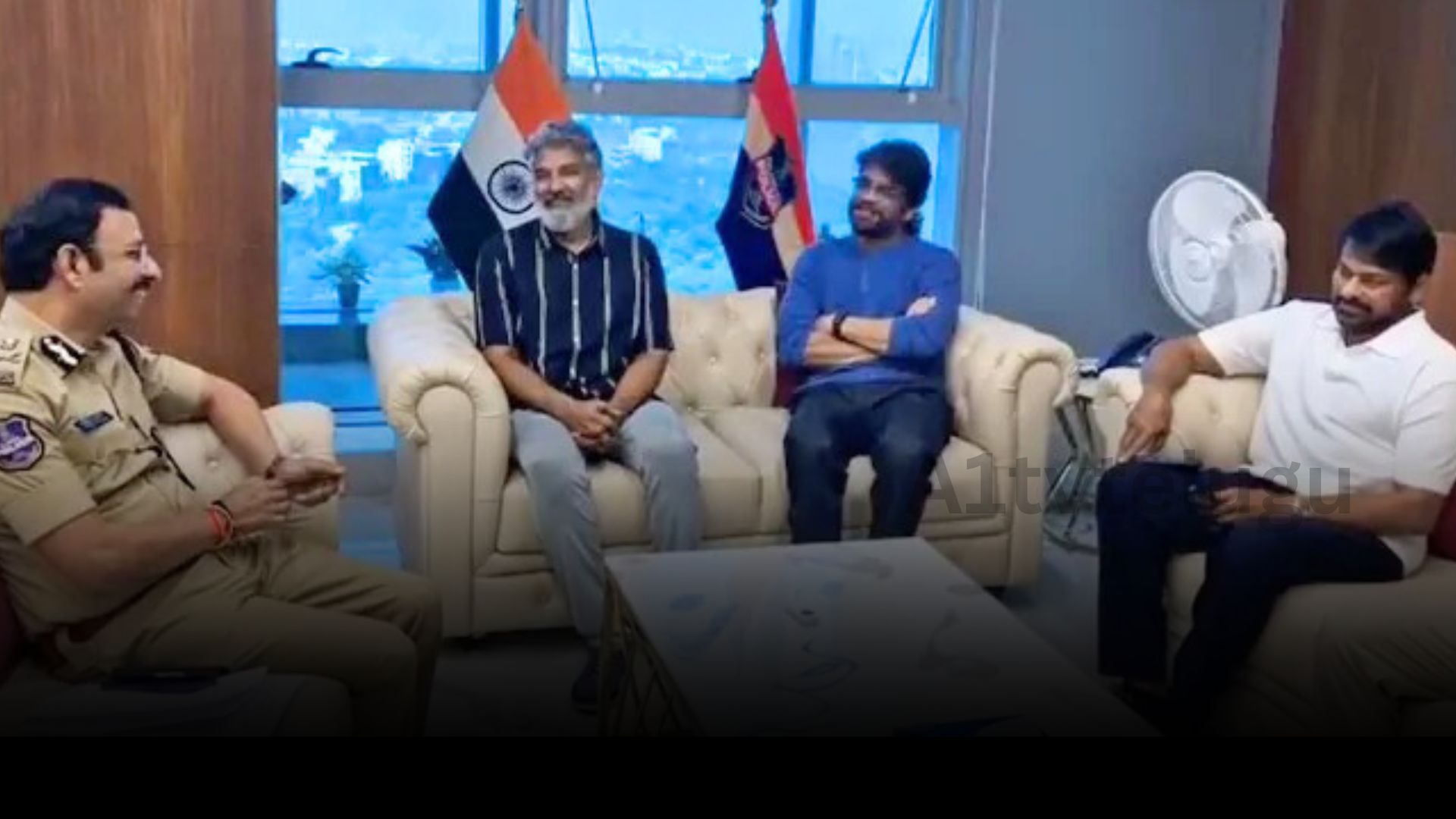 Tollywood celebrities meet Hyderabad CP Sajjanar at Command Control Center