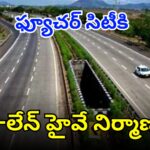 Aerial view of the Ratan Tata Road greenfield highway construction route in Telangana