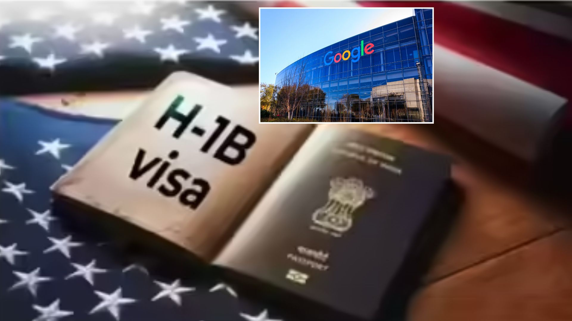 Google office building representing H-1B green card process