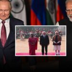 President Putin receiving ceremonial welcome at Rashtrapati Bhavan in India