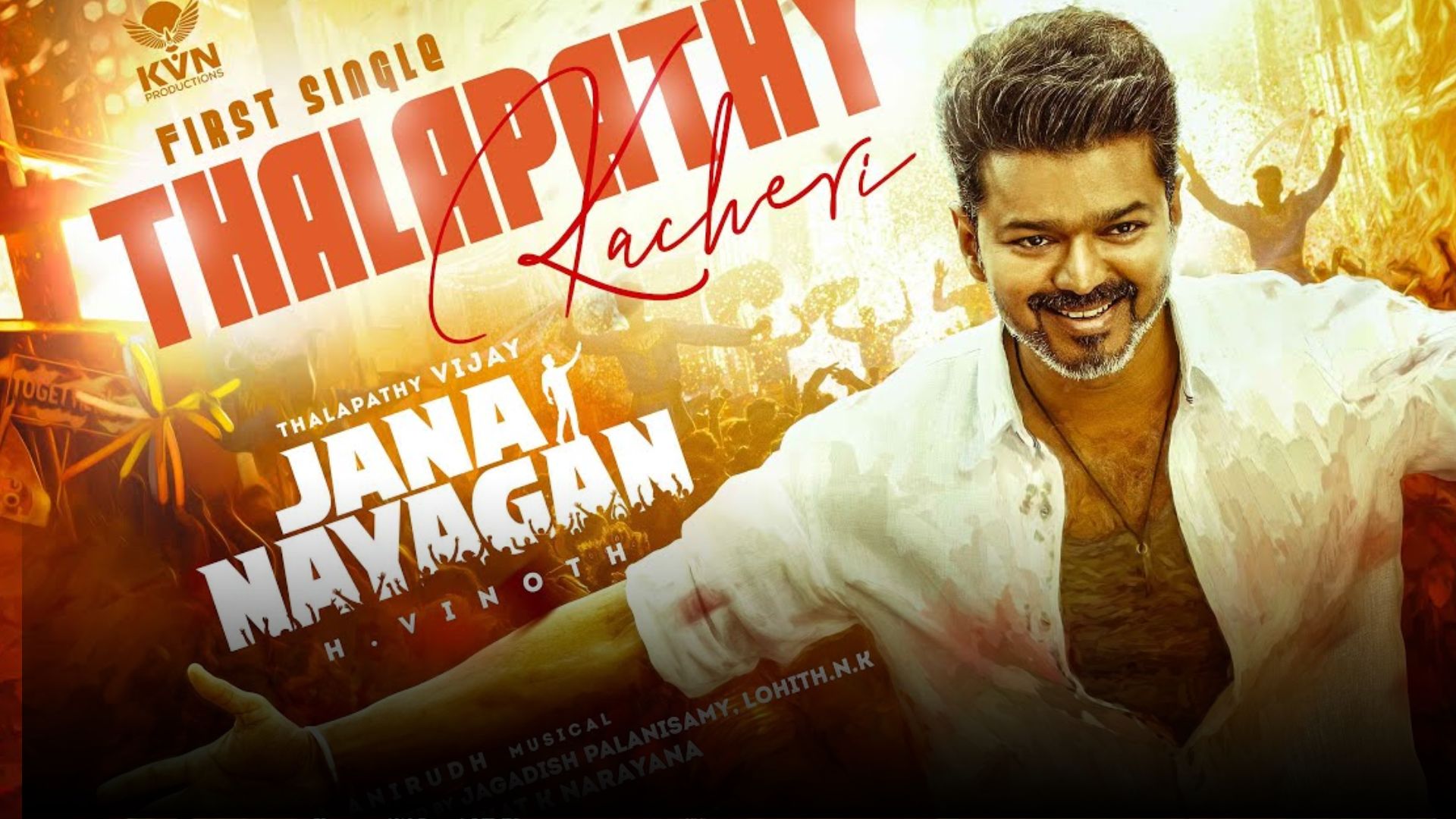 Vijay JanaNayagan movie poster creating UK advance booking records