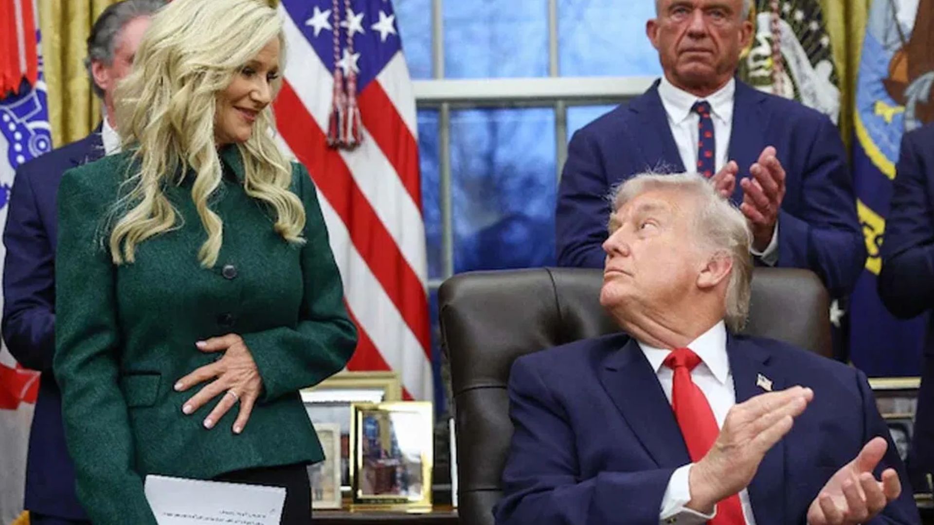 Donald Trump Donald Trump faced criticism after saying he appointed Doug Burgum as Interior Secretary because of Burgum’s attractive wife. Controversial remarks went viral.