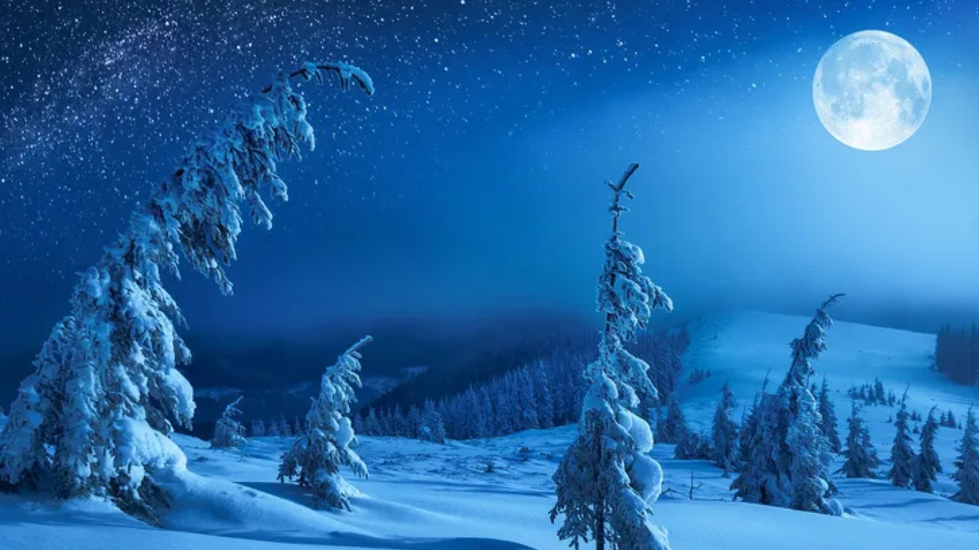 Full Snow Moon 2026 shining brightly near the Beehive Cluster in the night sky