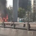 private travels bus fire on malad express highway mumbai