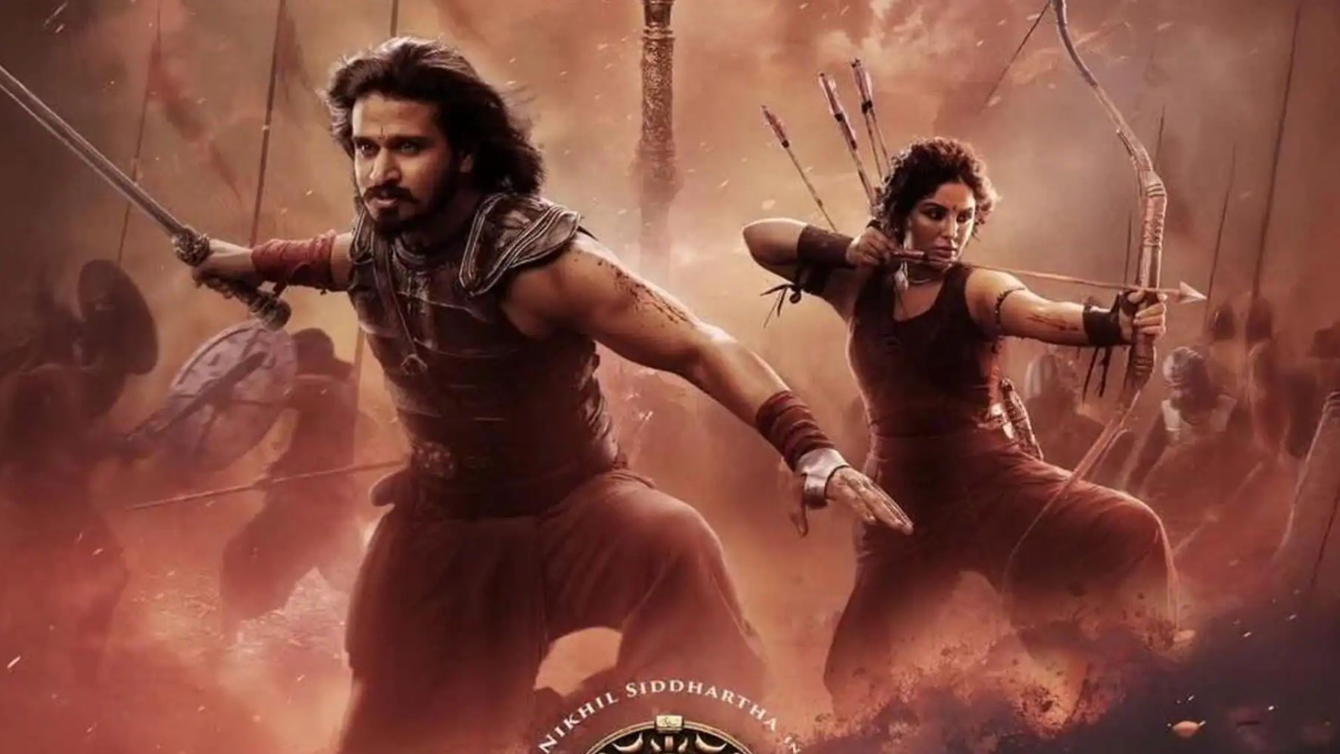 swayambhu movie first look poster nikhil siddhartha