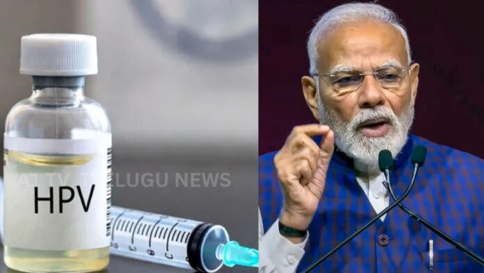 Narendra Modi launching HPV vaccination program in Ajmer Rajasthan